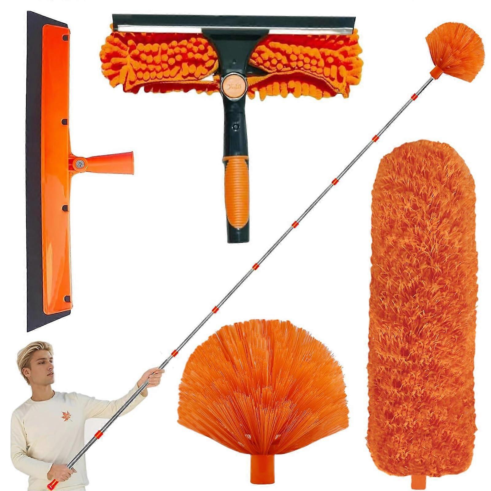 Pushi Store Duster Set, 6 m Range with Extension, Spider Web Duster with Telescopic Rod