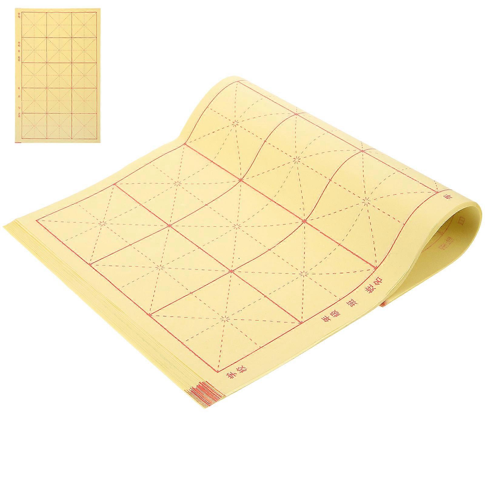 Thickened 90 Sheets Chinese Calligraphy Practice Paper, Retro Xuan Rice Paper for Writing and Drawing, Lightweight and Portable for Beginners