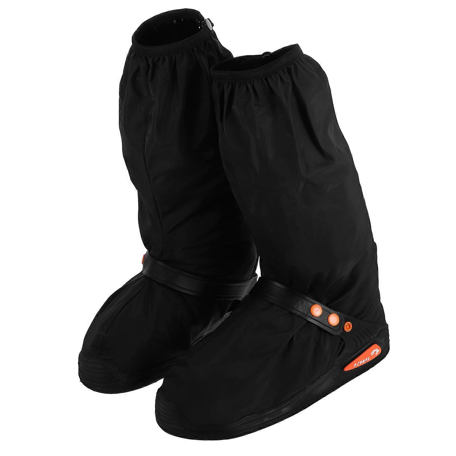 Anti Slip Reusable Shoe Covers Black Color for Cycling and Outdoor Walking 1 Pair