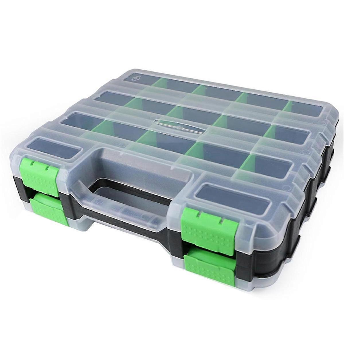 Multipurpose Tools Organizer Box with 34 Compartments Hardware Storage Container for Nuts Small Part