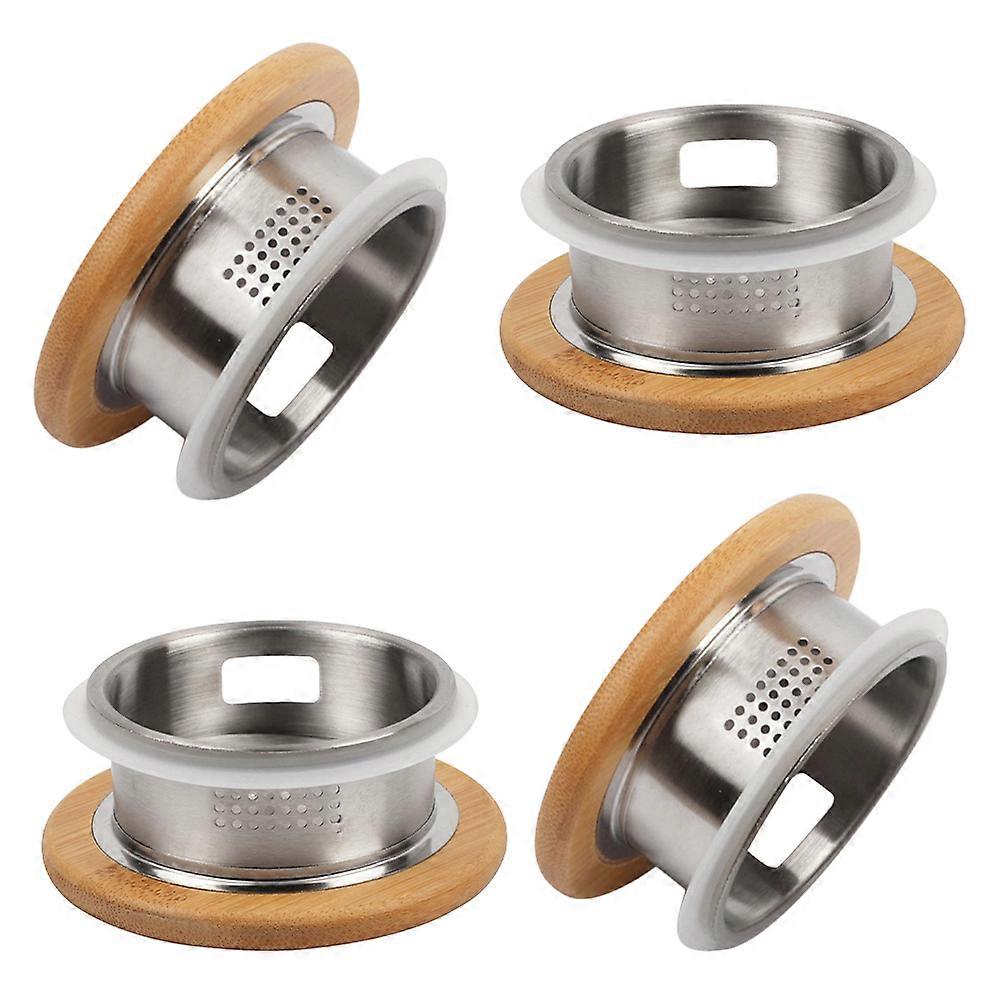 Water Pitcher Cap Silver 9.00X9.00X3.70CM Sealing Tea Brewing 4Pcs
