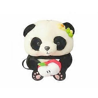Cartoon Plush Apple Panda Backpack Large Capacity Student Backpack Doll Toy