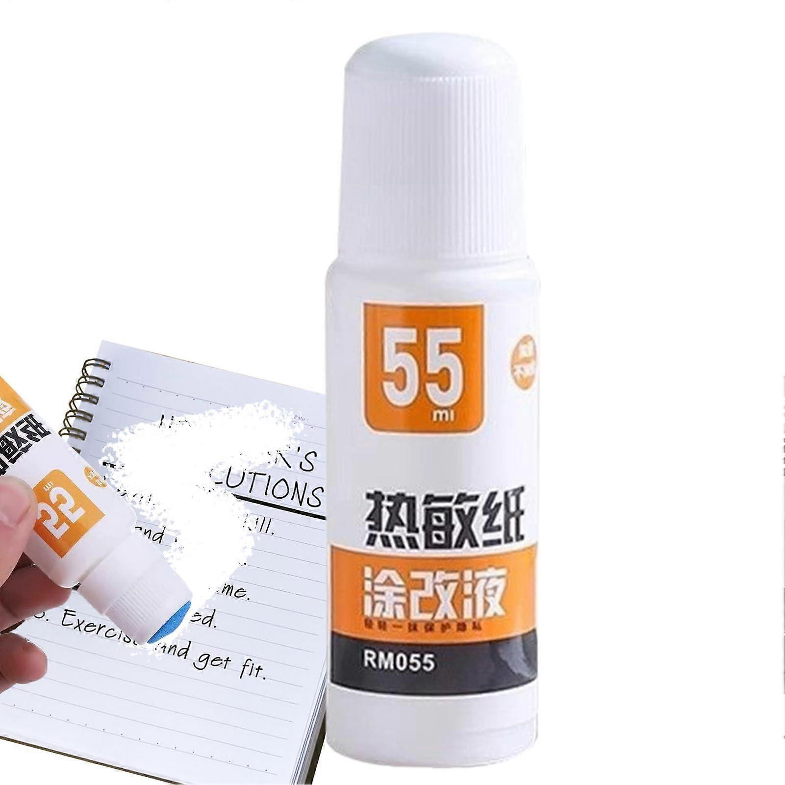 Thermal Paper Correction Fluid  Thermal Paper Removal Fluid in Pen Form and FastDrying, 55ml or 30ml Removal Tool for Teens and Adults