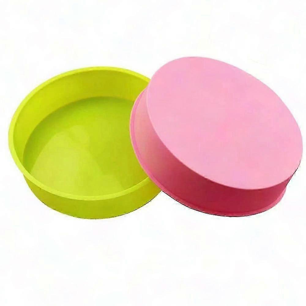 2pcs 8 inch silicone cake pans non stick baking set
