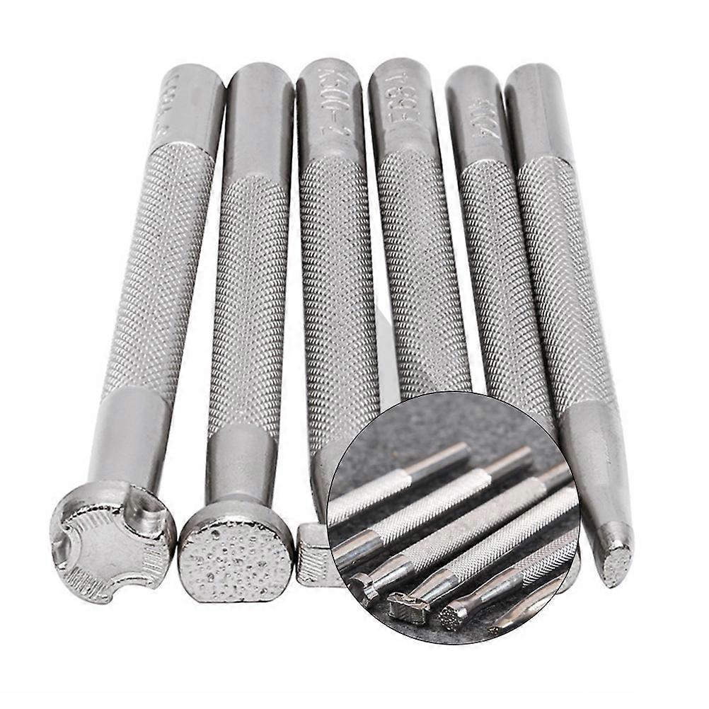 Craft Stamping Tools with Durable Alloy Steel for Unique Wallet and in Silver Color 6pcs Set