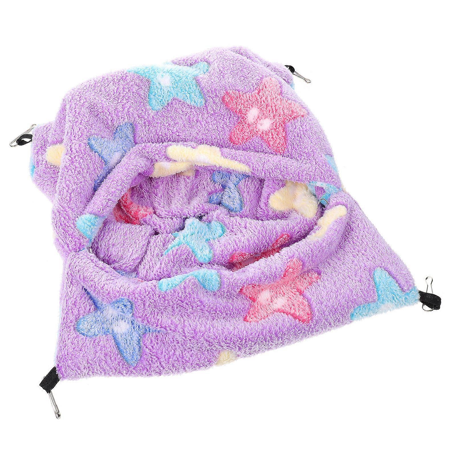 Small Pet Hammock Bed For Hamsters Entertainment Bearing Performance PP Cotton Material 1Set