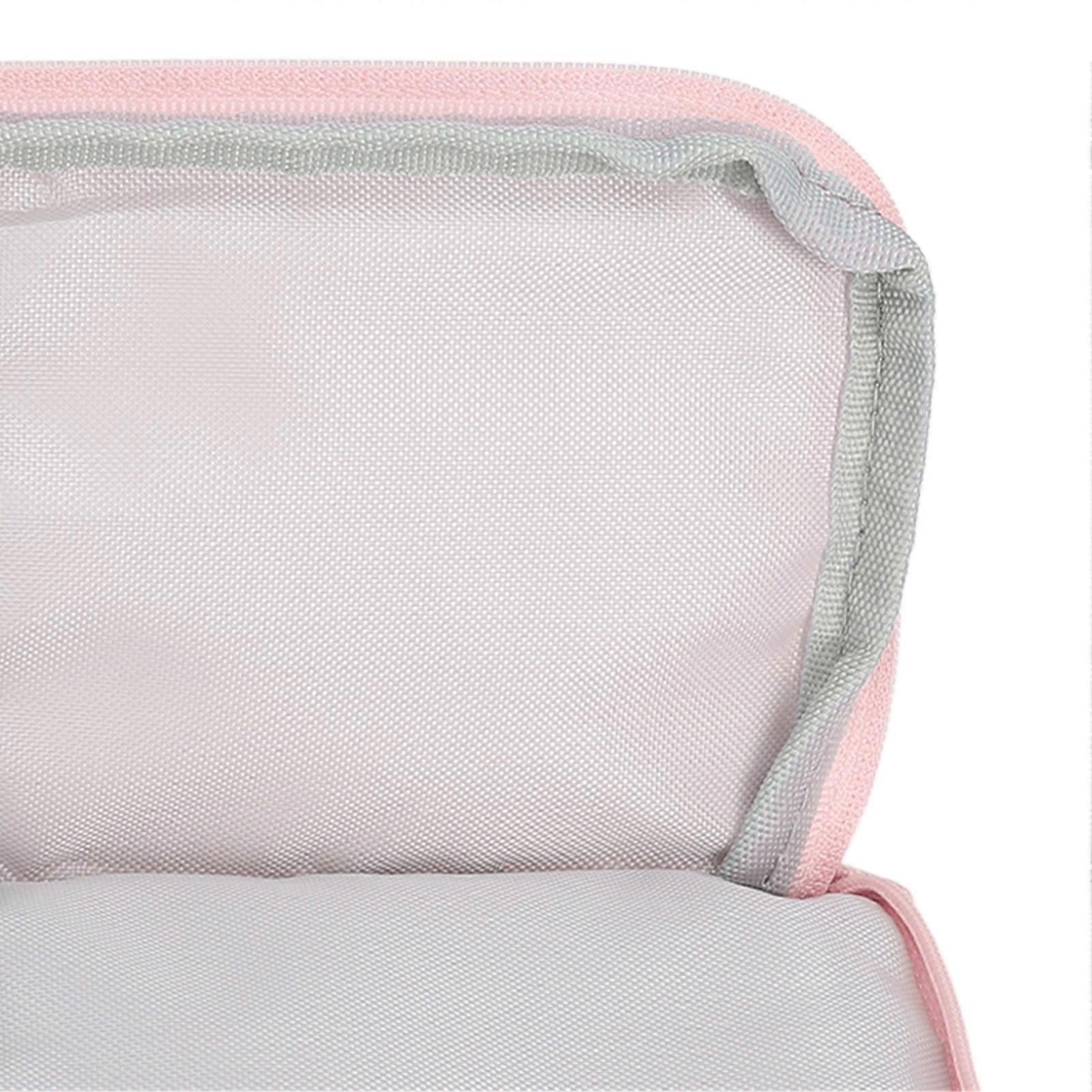Pencil Case Multipurpose Large Capacity Pencil Bag Portable Canvas Pencil Pouch for School Office Library Pink