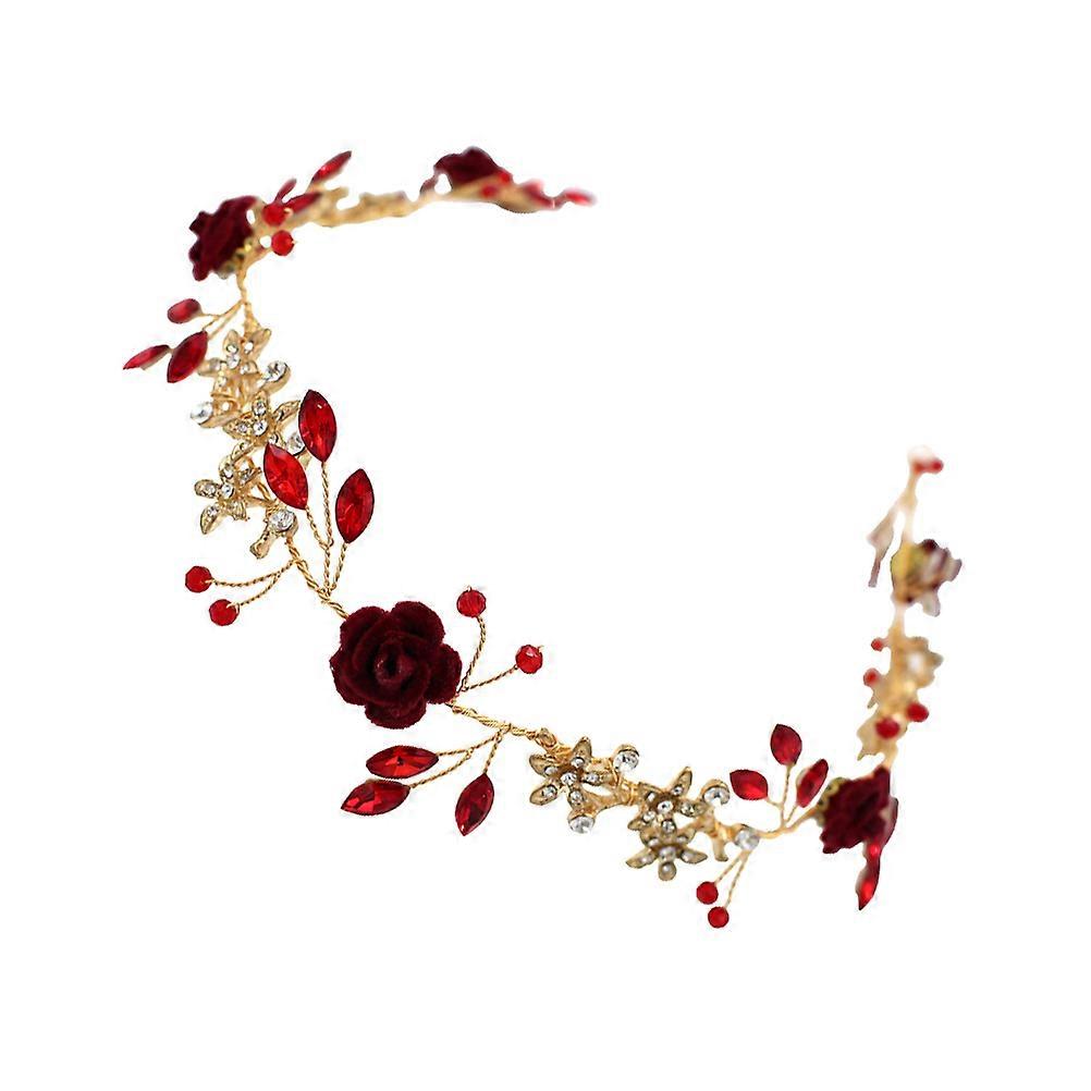 The **Chinese Style Floral Bridal Headdress** is a beautiful and elegant accessory designed to complement traditional and modern bridal looks,