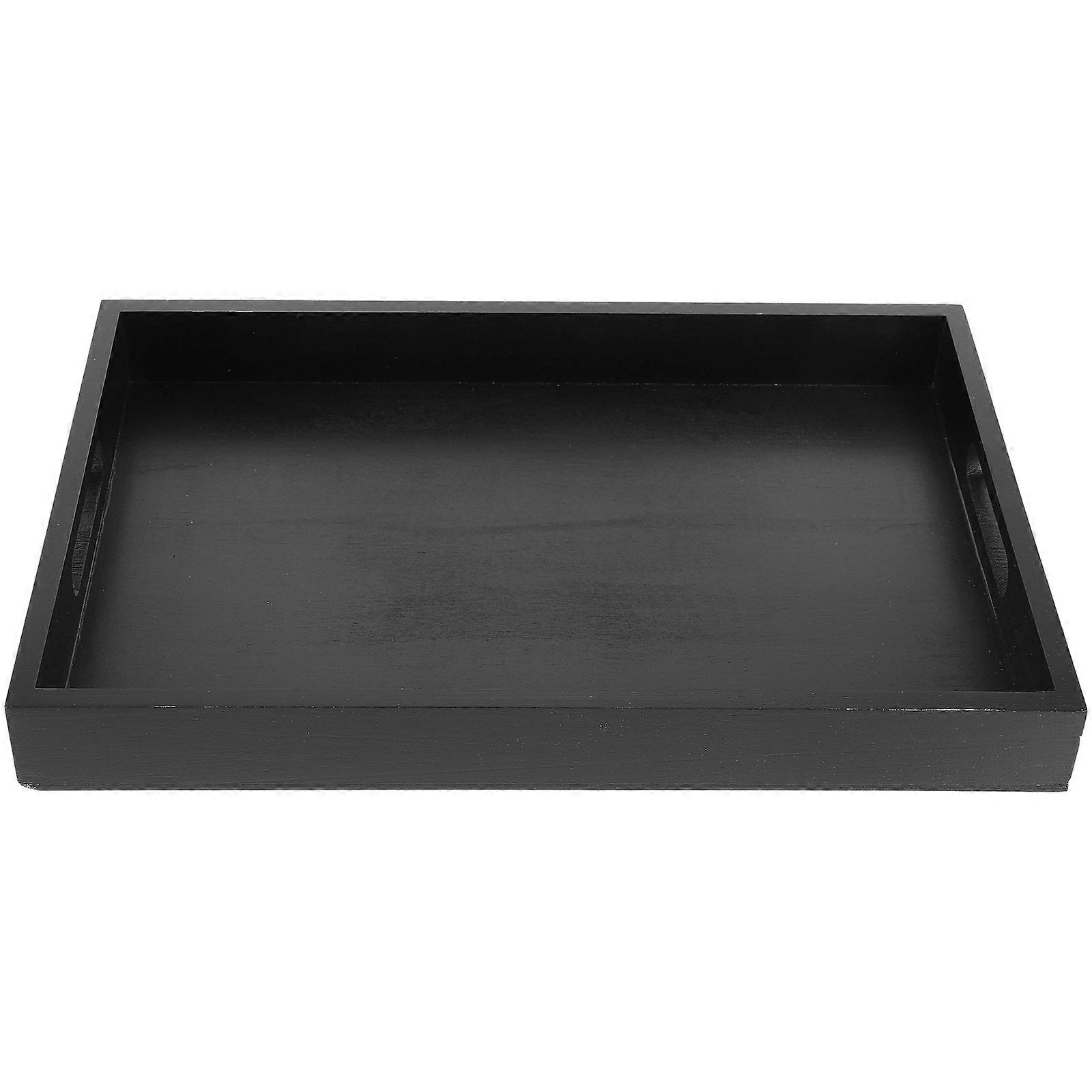 Wood Tea Cup Tray Solid Wood Food Serving Tray For Weddings 36.00X24.00X4.00CM Fruit Storage 1Pcs