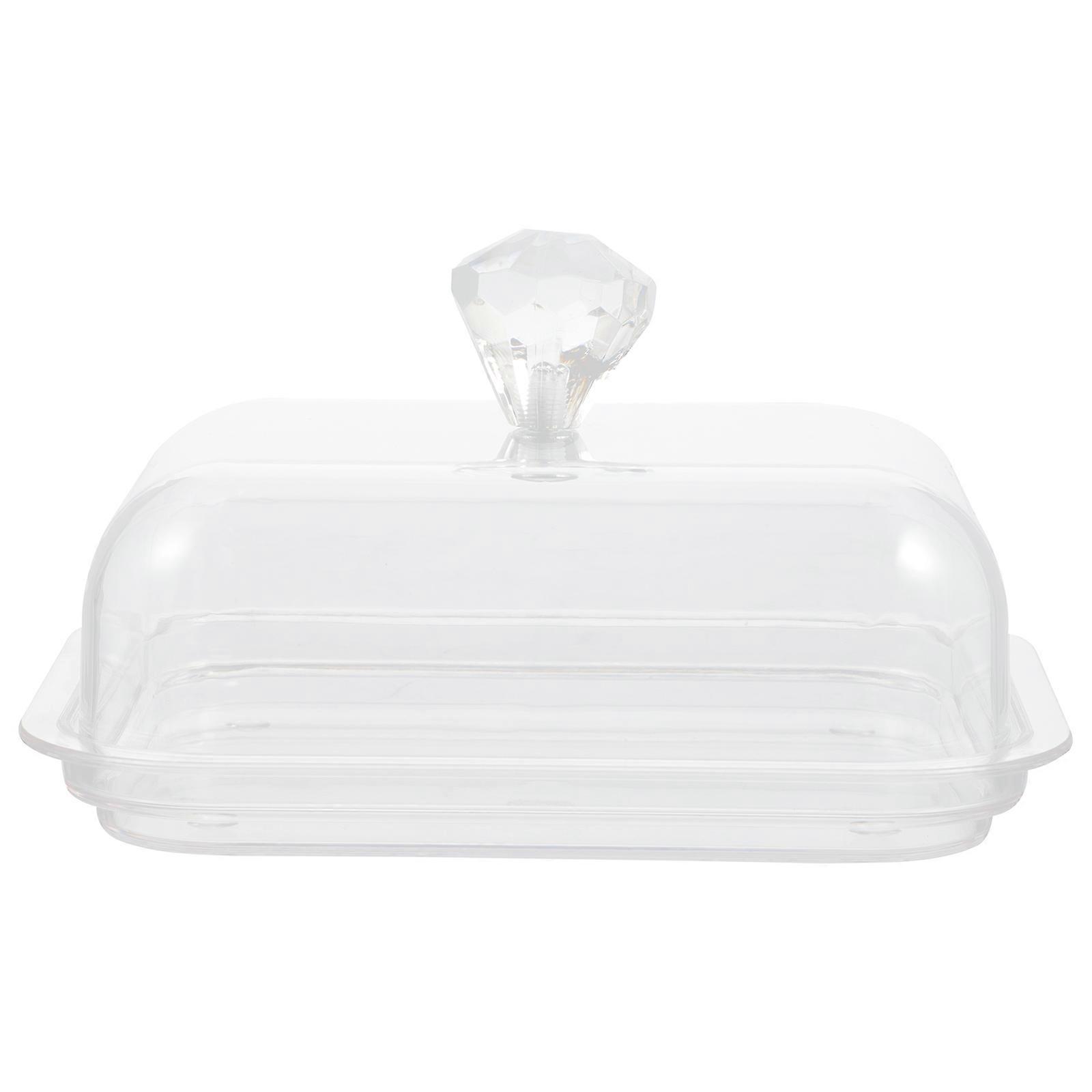 Transparent Acrylic Butter Storage Box for Home Kitchen with Smooth Surface Easy to Clean 1Pc