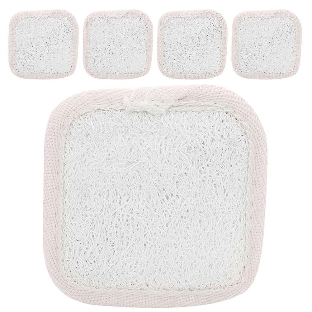 Beige Bath Scrubber with Loofah for Gentle Exfoliation and Smoother Skin 5 Pieces