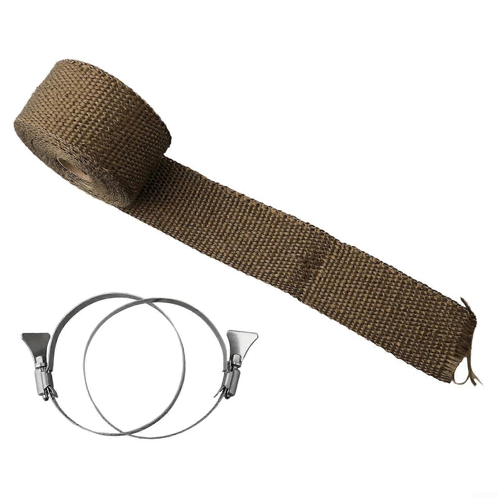 Fireproof tape for tent stove with clamps, efficient heat protection and insulation