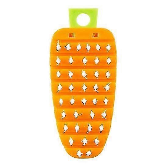 Carrot-Shaped Cleaning Brush for Vegetables Fruits Flexible Bristles Non-scratch Scrubbing Brush for Stain Removal Multi-Section Joint Design New Arri