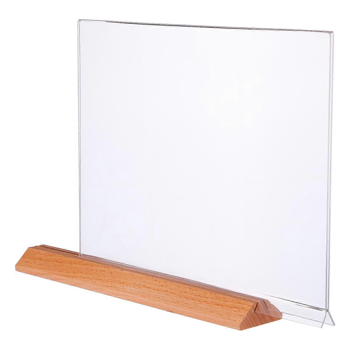Table Menu Display Stand Acrylic Table Menu Holders Transparent Inclined Bottom A4 Horizontal Style 1Set