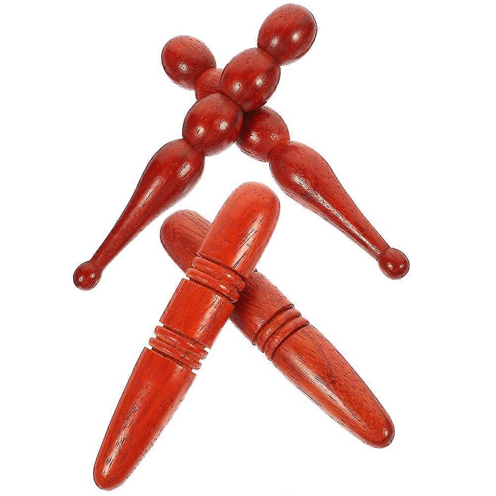 Manual Trigger Point Massage Tool Foot Massage Tools Solid Wood Multi-Use Home Use 5.1×1×0.8in Muscle Relaxation