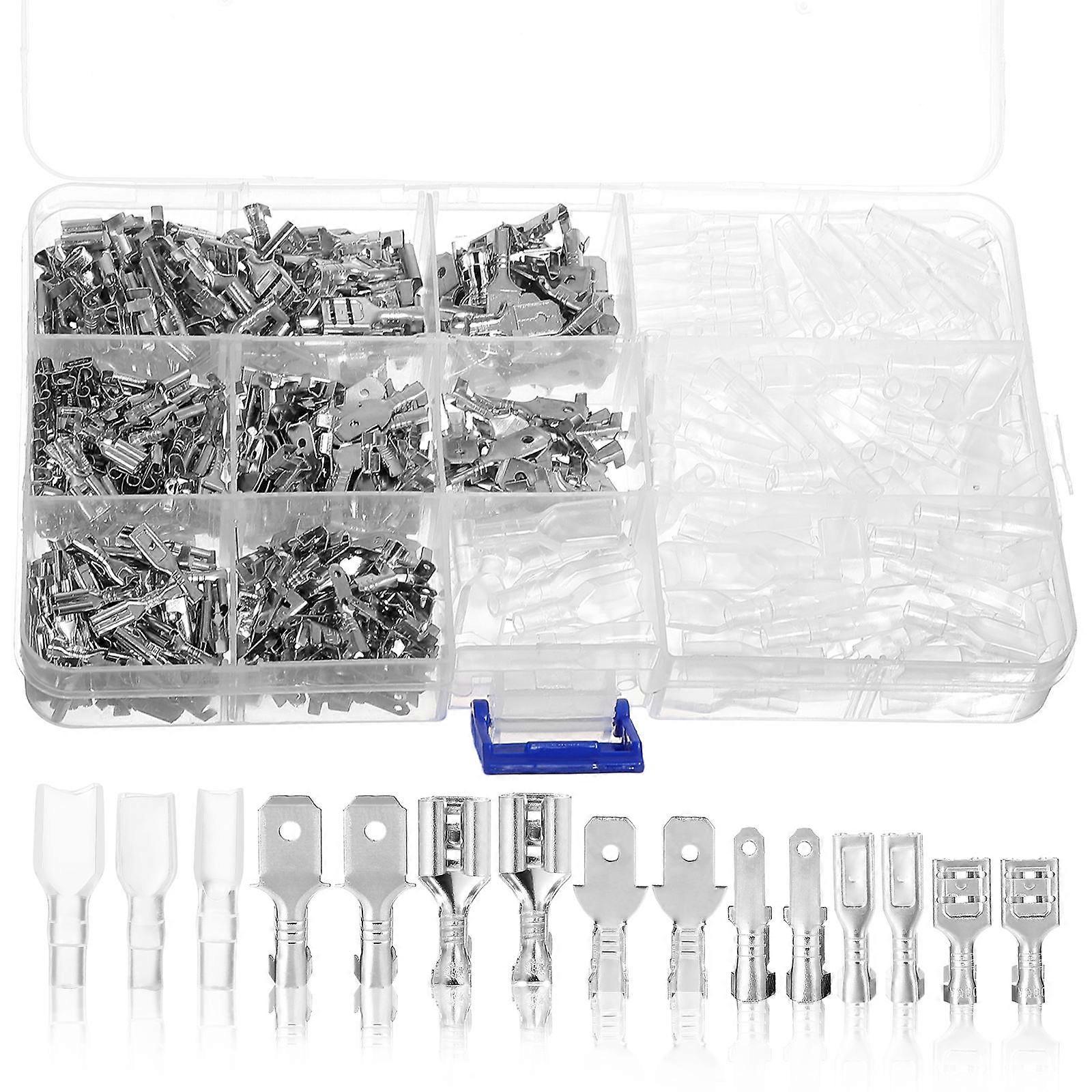540 Pcs Male and Female Wire Connectors Electrical Spade Connectors Spade Terminal Speakers Wire Connector