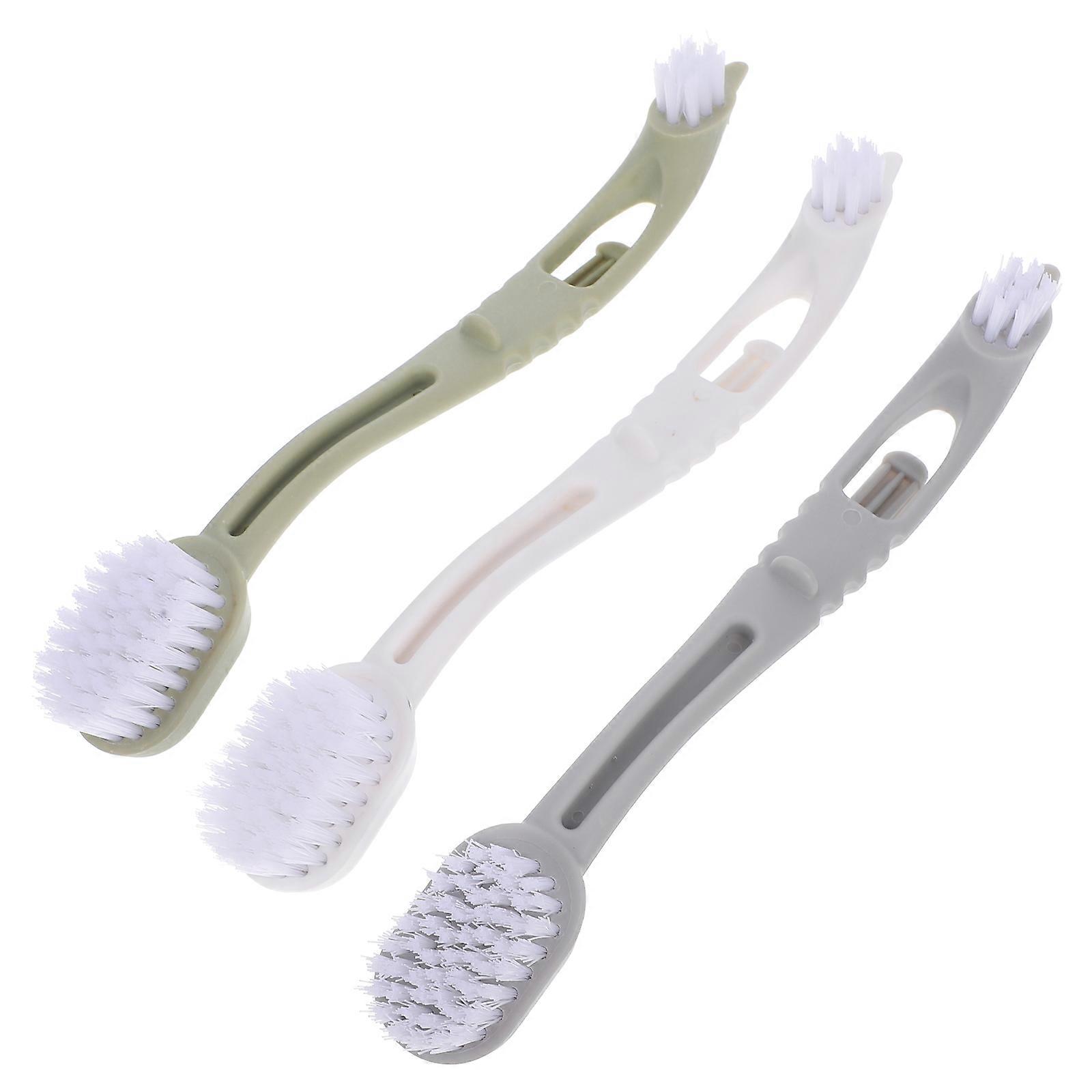 3pcs Portable Multi Functional Long Handle Reusable Bird Cage Cleaning Brush Set Practical Tool