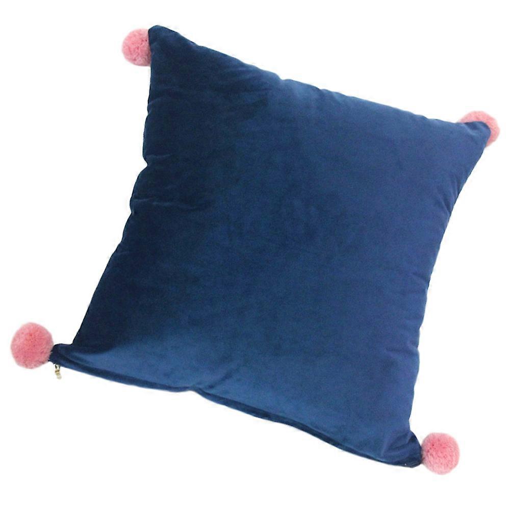 Sofa Cushion Cover Solid Color Royal Blue 45x45cm Comfortable Support 1Pack