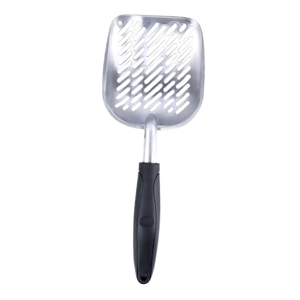 Cat Litter Scoop Jumbo Size, Rustproof Handle, Large Pet Shovel for Cat Sand, Black Tufted Design, Easy Clean