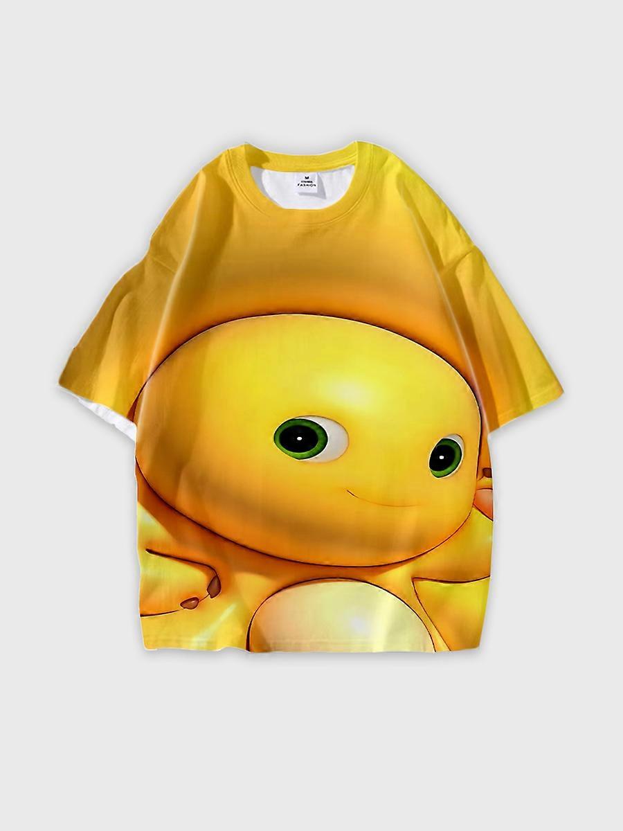 T-shirt round neck Cartoon Pattern loose short sleeve D55