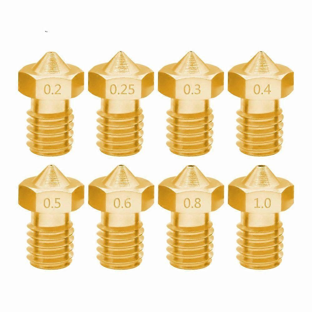 8 PCS M6 Thread Consumables Hot Nozzle, Size: 3/0.8mm 3/0.8mm