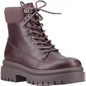 Rocket Dog Danie Faux Leather Women's Dark Brown Heeled Mid Calf Boots