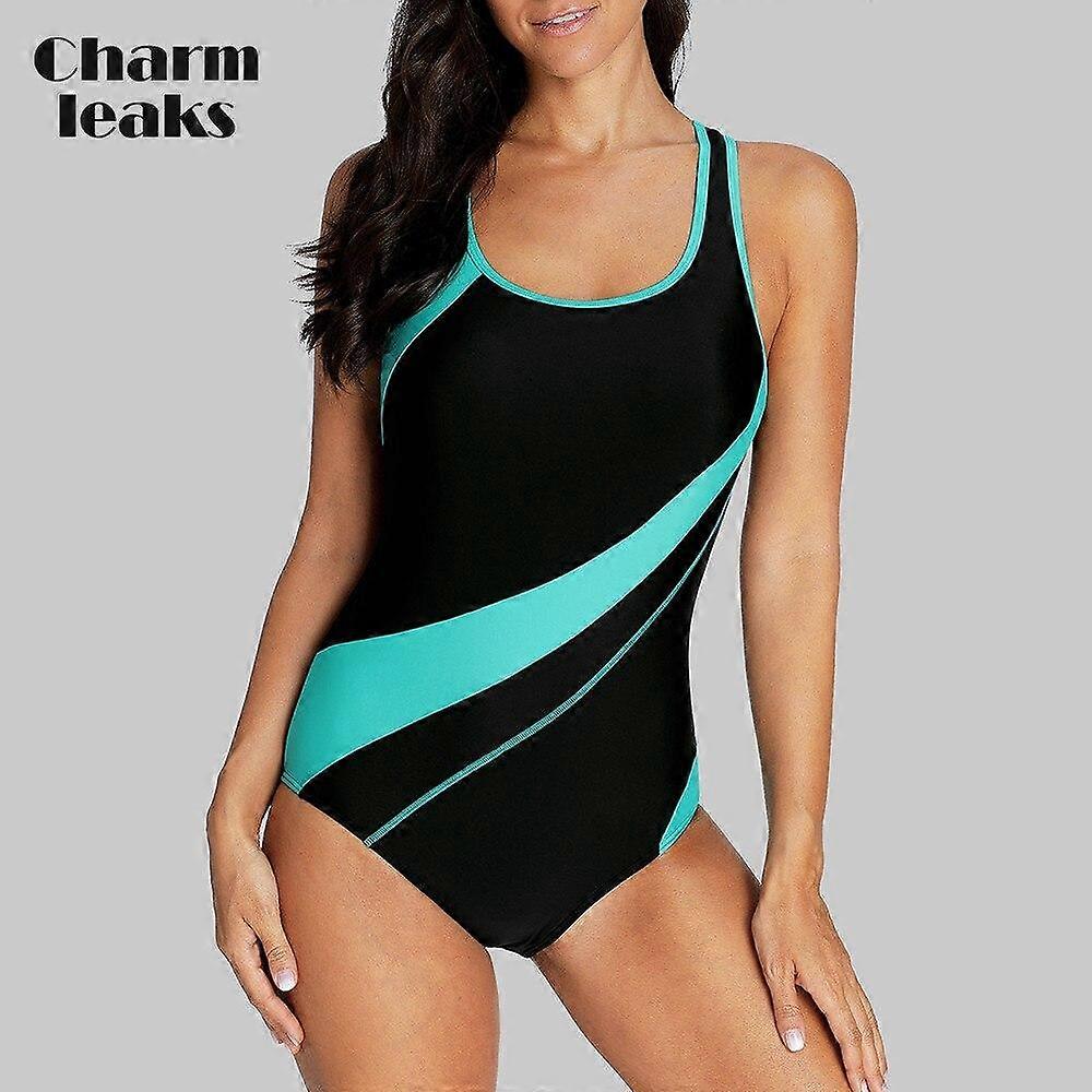 Women's Athletic One-Piece Swimsuit with Spaghetti Straps