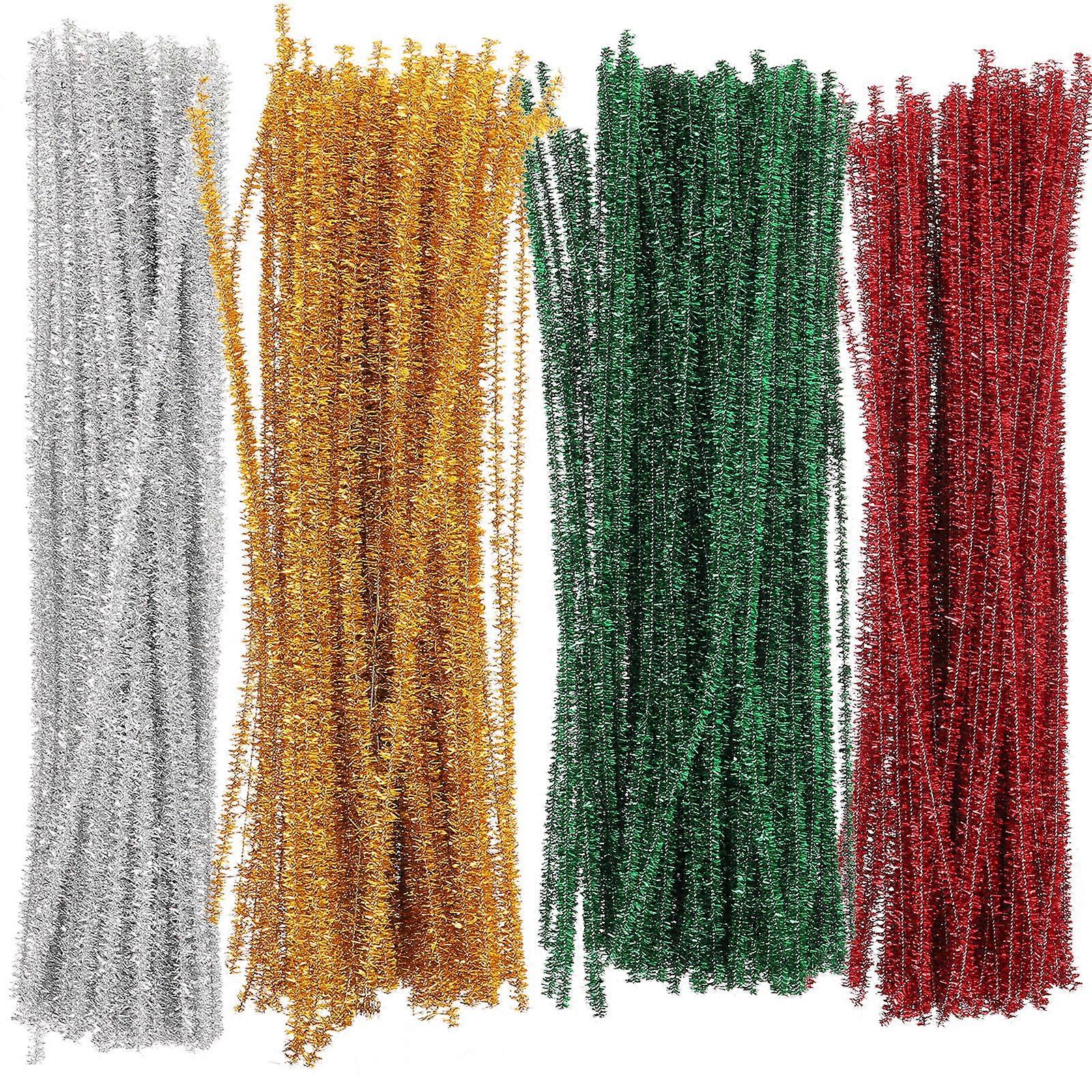Assorted Color Chenille Stems for Crafts with Iron Wire and PET Durable and Safe for All Projects 400pcs