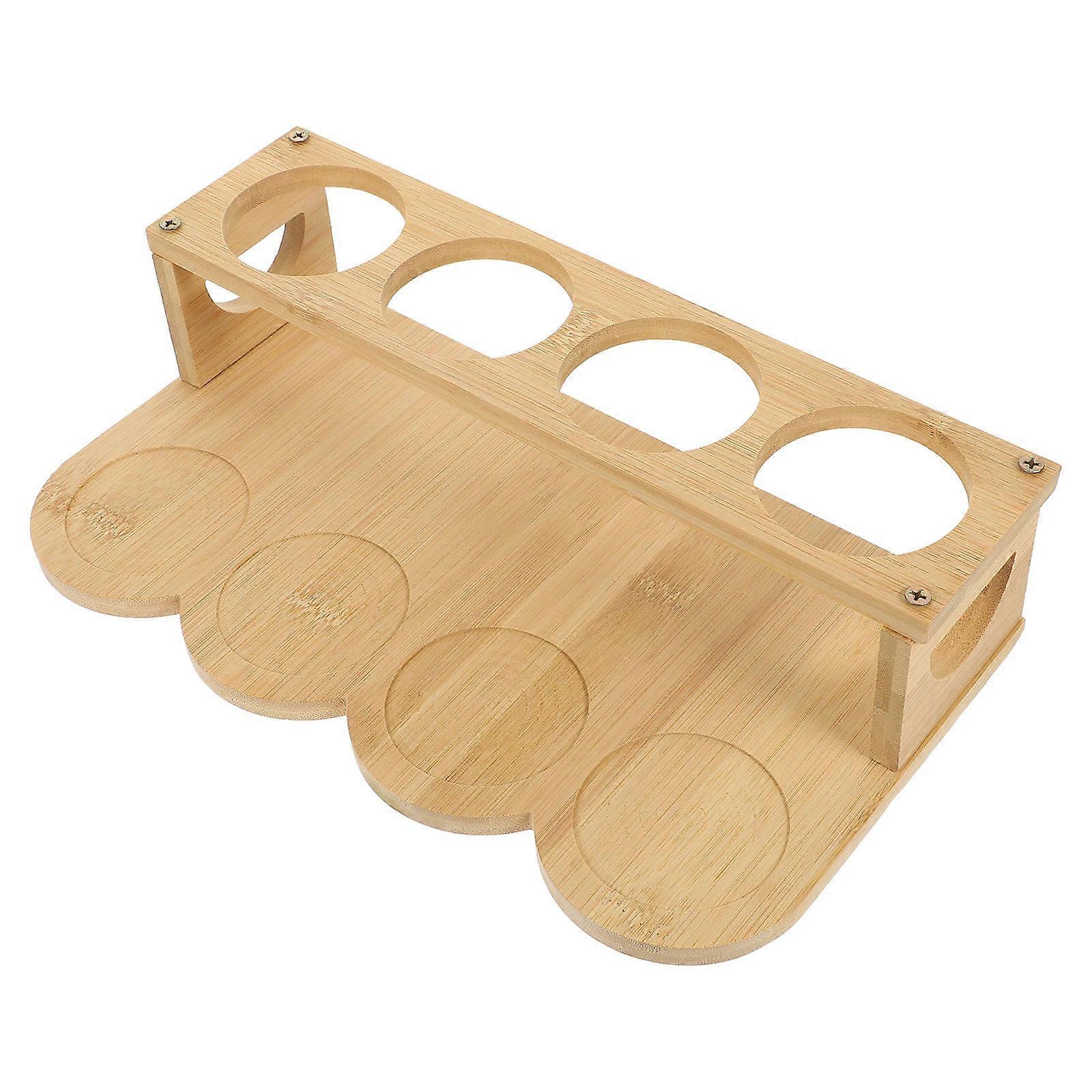Bamboo Countertop Spice Storage Shelf For Kitchen Use Designed For Easy Accessibility 1Set