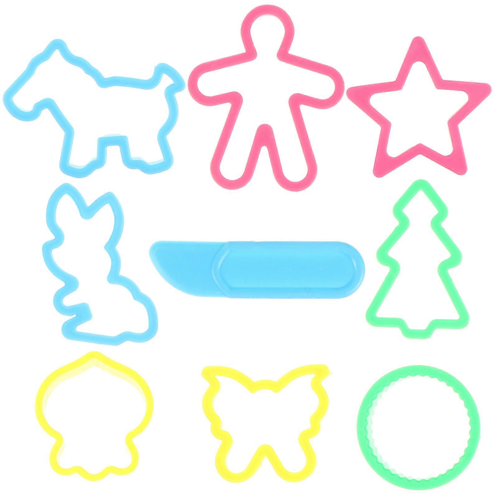 DIY Cartoon Design Baking Utensils For Children Assorted Color Clay Modeling 45Pcs