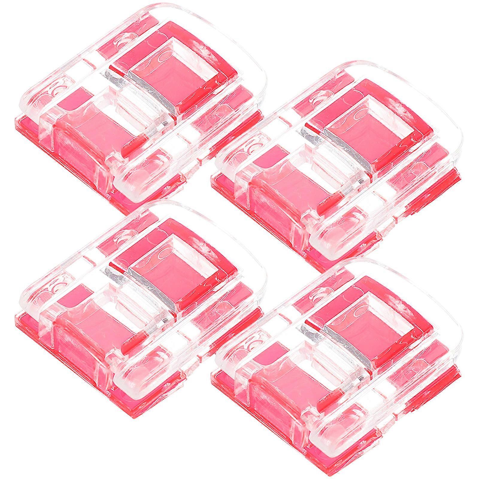 4pcs Self Adhesive Acrylic Hasp Locks for Cabinet Doors – Transparent Latches, Easy Install Flat Mount Clasps for Closets & Boxes