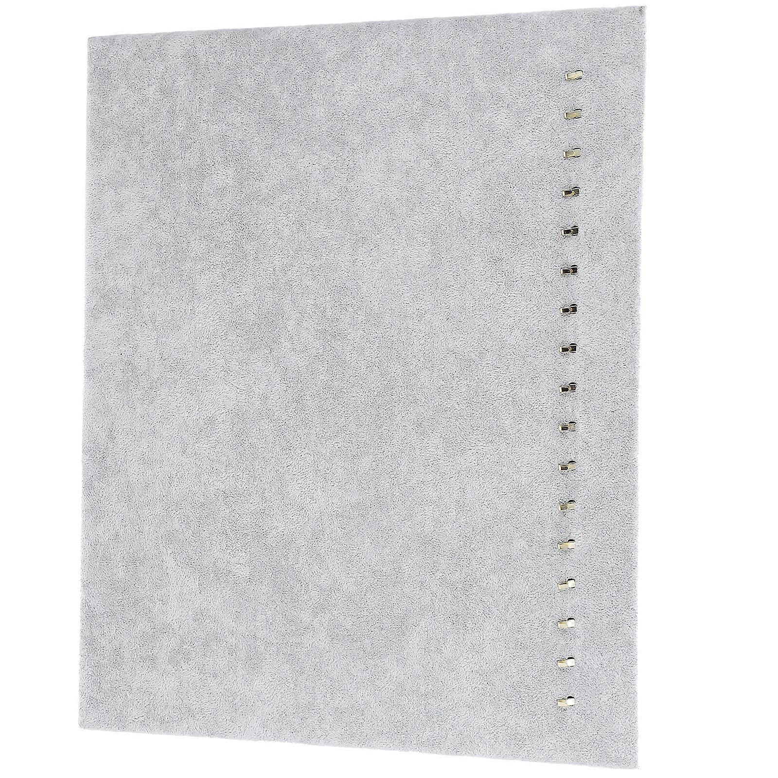 Portable Jewelry Display Holder with Multiple Hooks for Bracelets and Rings Grey Composite 7.8x5.9 Inches