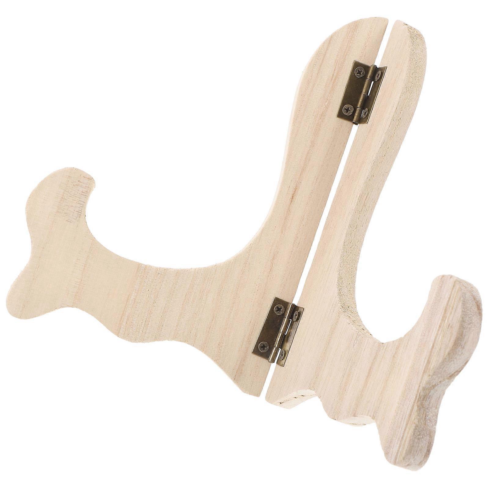 Wooden Plate Holder Stand for Tea Cakes, Space Saving Display Easel for Pu Tea Art, Photos, Certificates, and Versatile Rack for Home and Shop Use