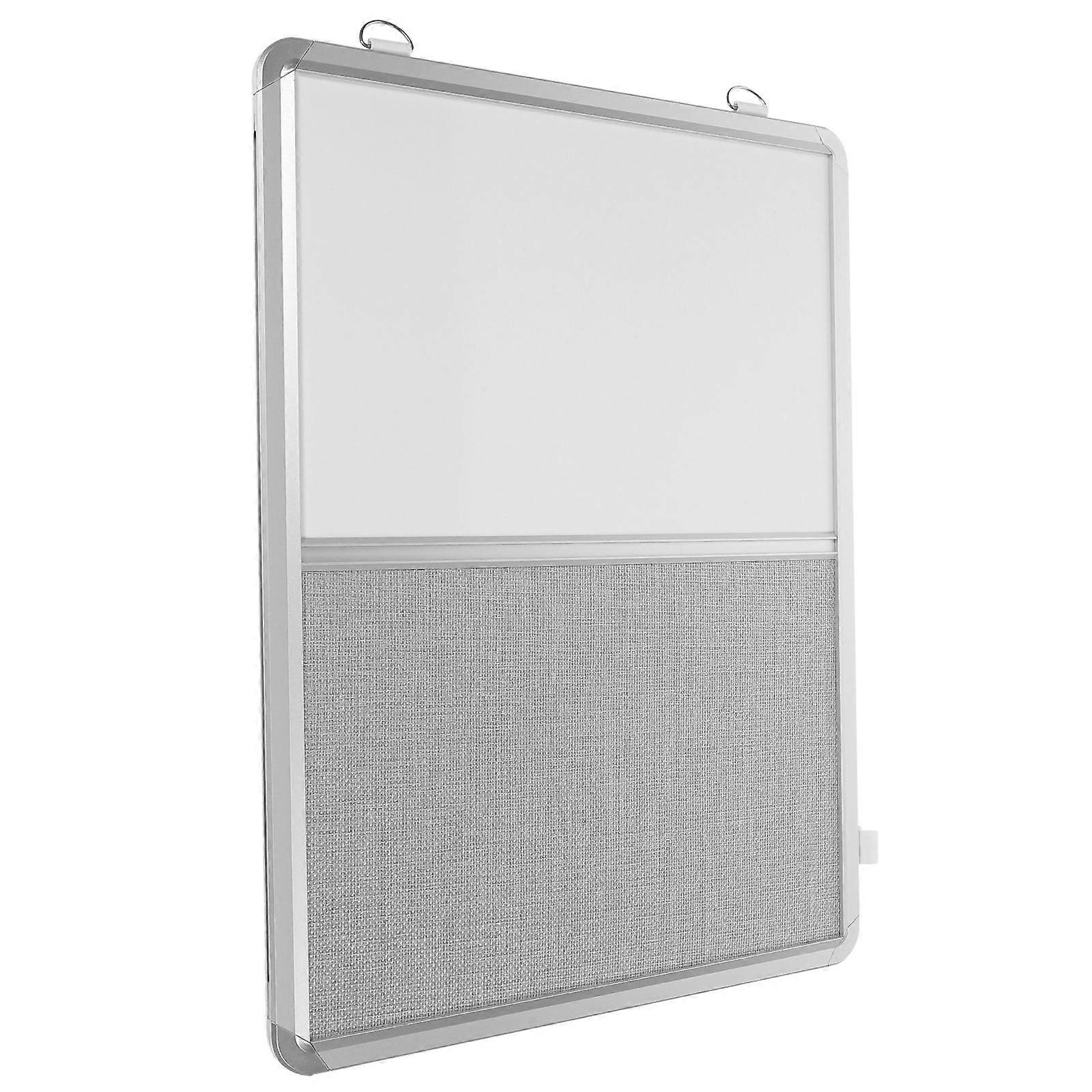 Silver Lint and Aluminum Alloy Bulletin Board for Home Office Use Perfect for Notes and Pictures 23.6 x 15.7 Inches