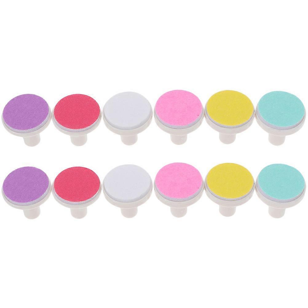 Baby Nail Filing Pads Nail Polishing Tool Assorted Color 2x2cm Safe For Baby Shower 12Set
