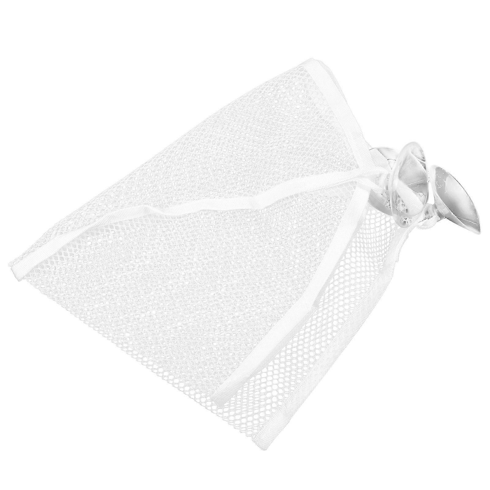 Breathable Mesh Bath Organizer Bag with Suction Cups for Corner Hanging Storage – Quick Drying Bathroom Net Organizer for Shower Essentials