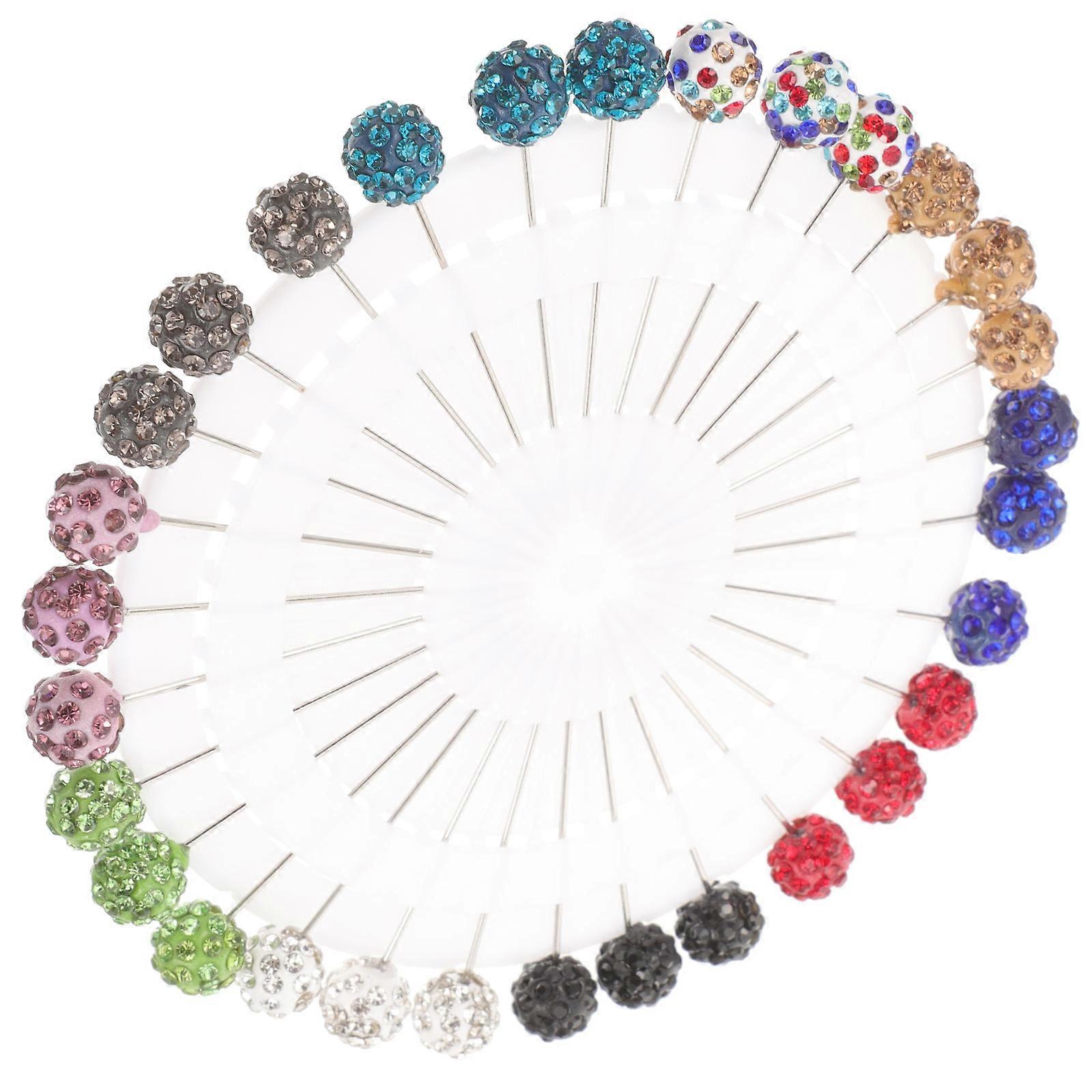 Decorative Pin Round Shape High-cost Planting Process Polishing Process 1Set For Daily Wear Formal Occasions Girls