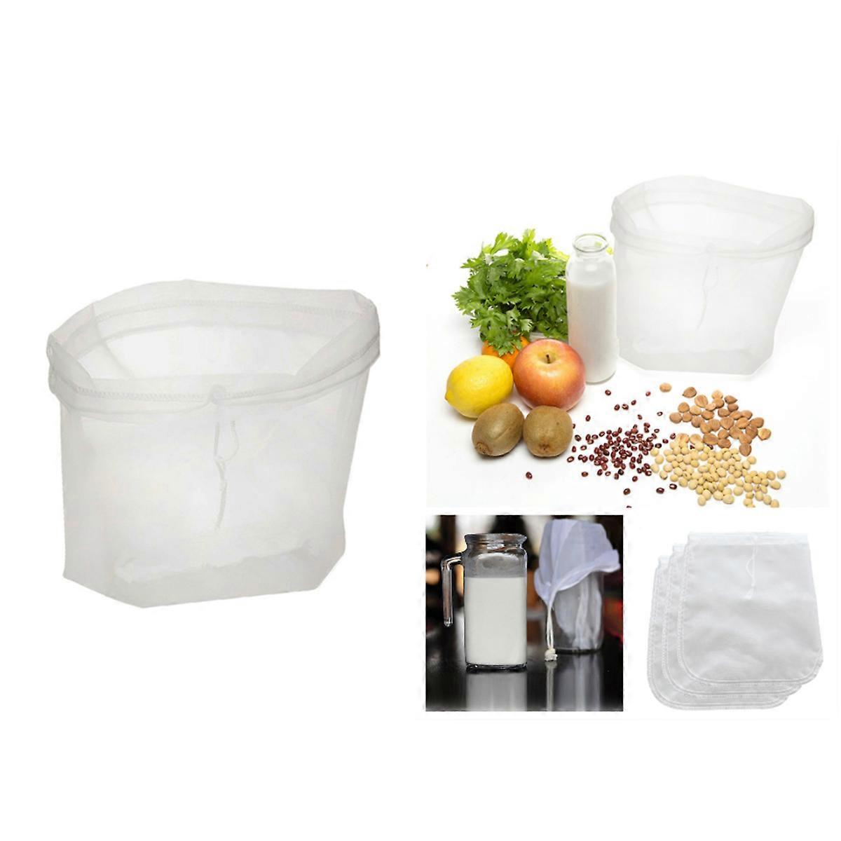 Premium Reusable Nut Milk Bag, White Cheesecloth Strainer Filter for Soy Milk, Yogurt, and Filtration – Fine Mesh & Easy Clean Design