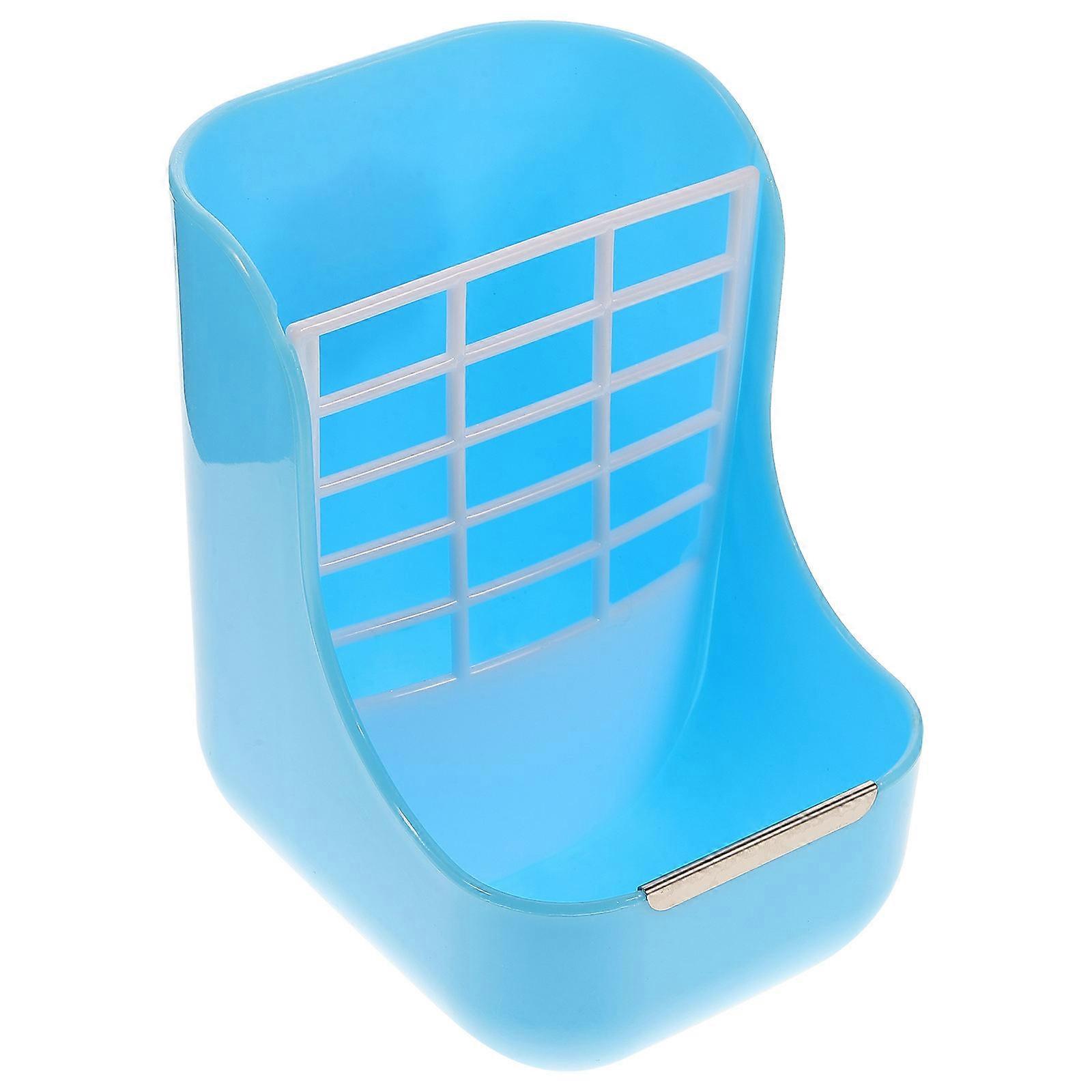 Plastic Rabbit Feeder Rack with Hollowed Grass Holder, Deep Food Bowl for Small Animals, Easy to Clean and Hang, Suitable for Guinea Pigs,