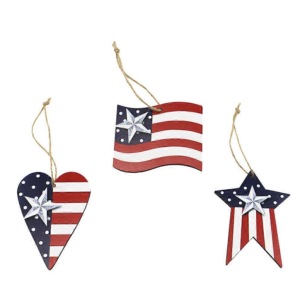 Independence Day Hanging Decorations for Party Assorted Color Synthetic Material 3pcs