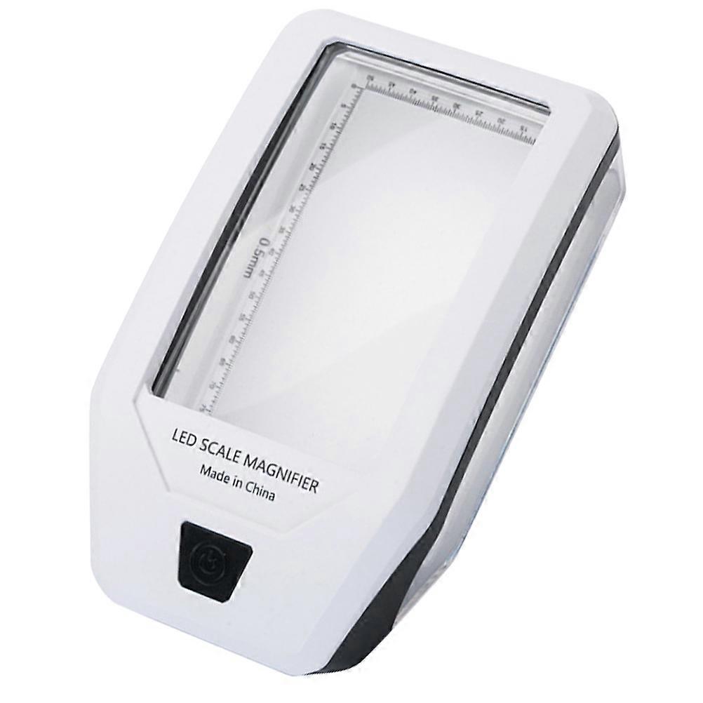 Handheld LED Magnifier Designed For General Users With UV Lamps For Currency Checking 14X8.2X3.7CM 1Pc