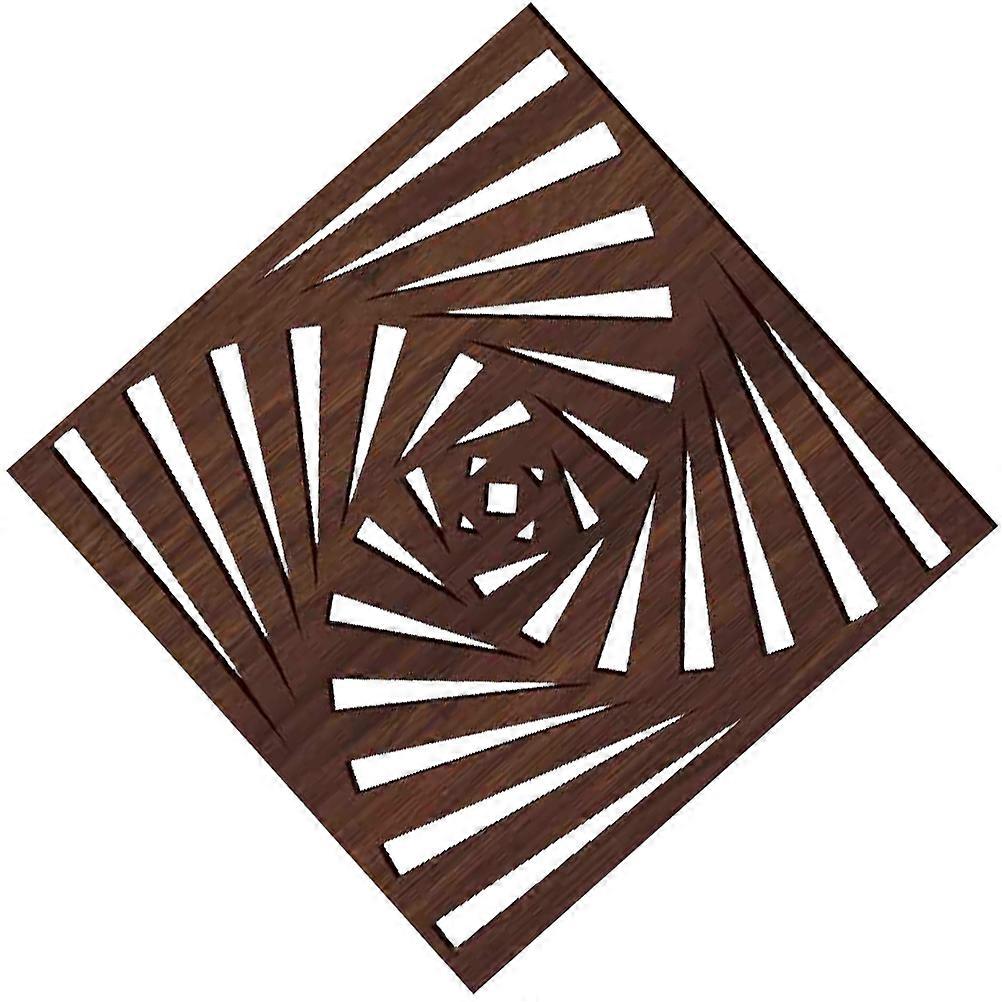 Home Wall Art Decoration Wooden Wall Art For Office Coffee Color Square Rustic Style 1 Set