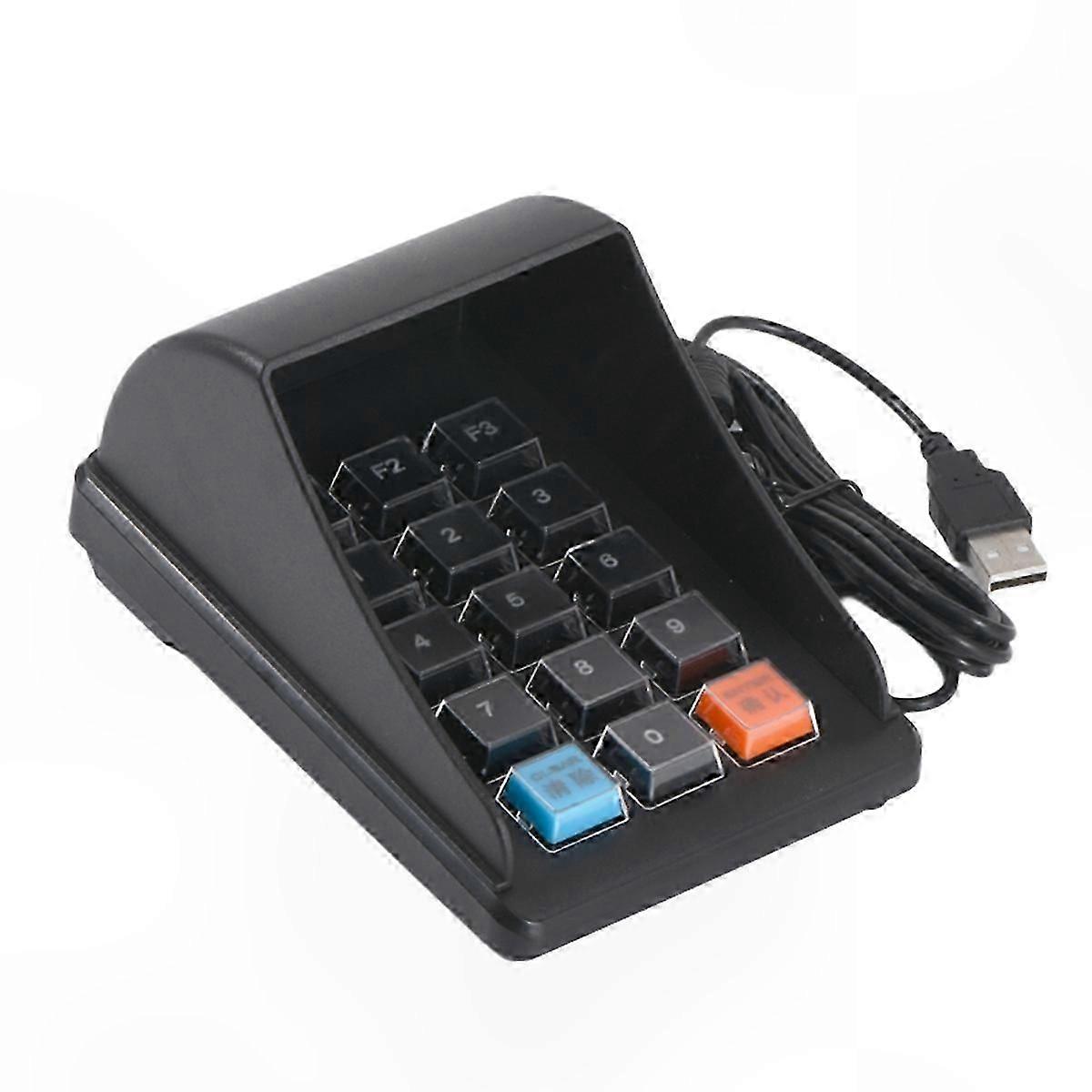 USB Numeric Keypad with 15 Keys, Anti-Spy Password Protection and Audible Feedback for Secure Data Entry