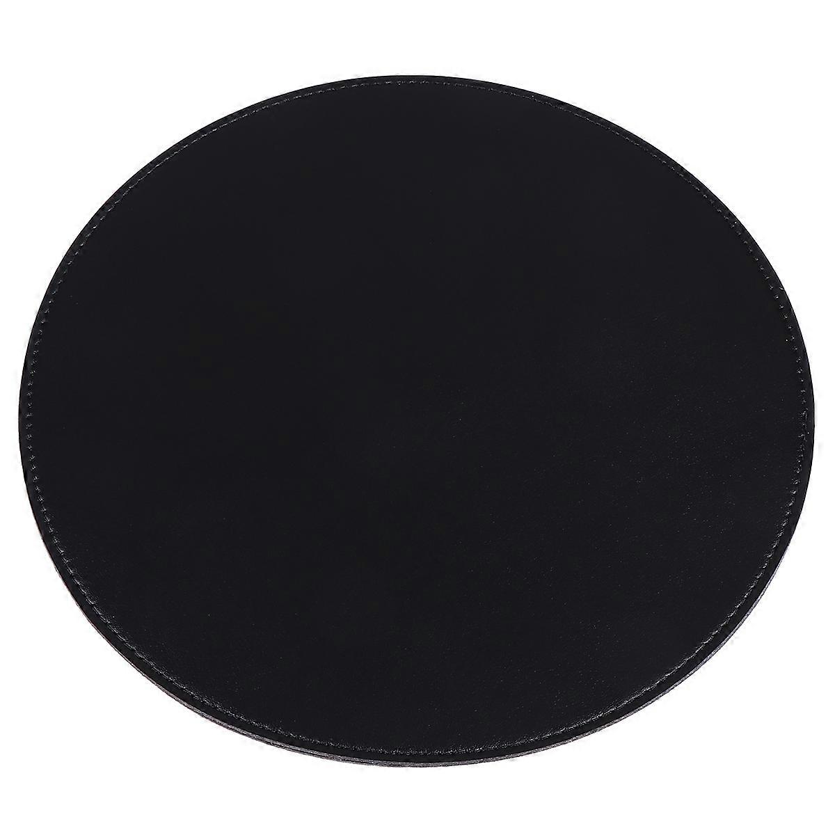 Round Gaming Mouse Pad Soft Comfortable Surface Non Deformable Design for Laptops and Home Office Use Black