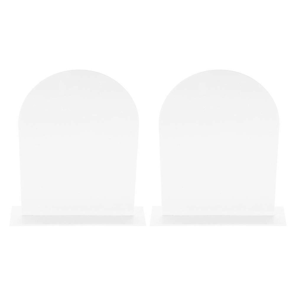 Elegant Wedding Reception Clear Acrylic Table Number Signs for Couples Event Planners White Rectangular Decorative Sign 2 Sets