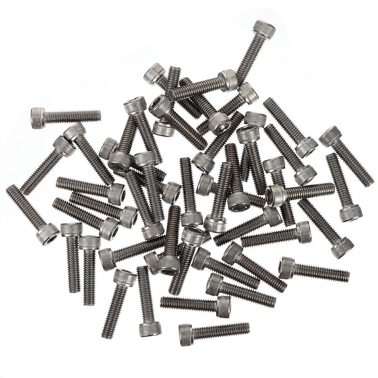 Corrosion-resistant Socket Cap Screws Stainless Steel Construction Industrial Use M6X25mm Standard Threads 50Pcs