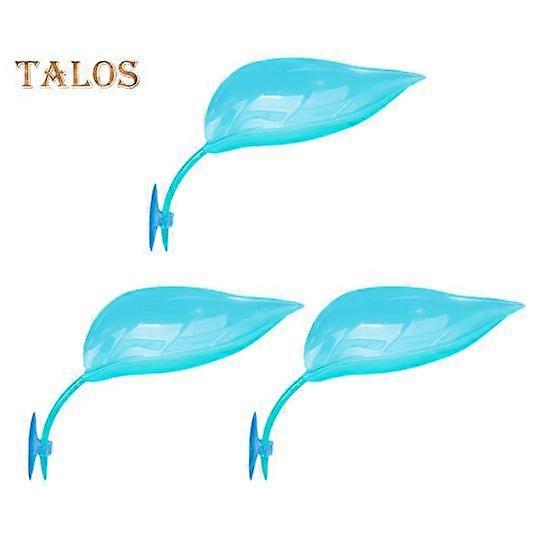 3 Pcs Turtle Basking Platform Leaf Shape Bearded Dragon Basking Platform with Suction Cups Tree Frog Tank Accessories for Leopard Gecko Tank Decor