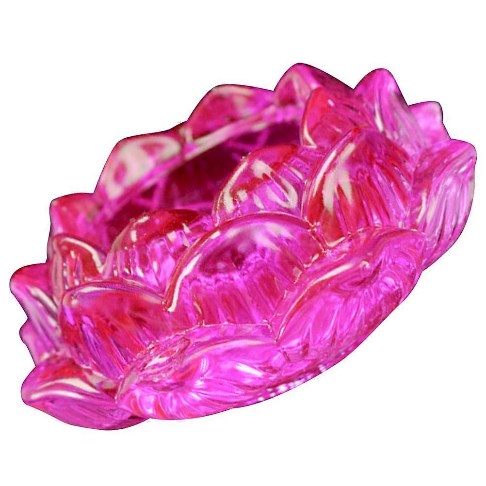 Glass Lotus Candle Holder, Elegant Beauty for Living Spaces, Easy Maintenance Required