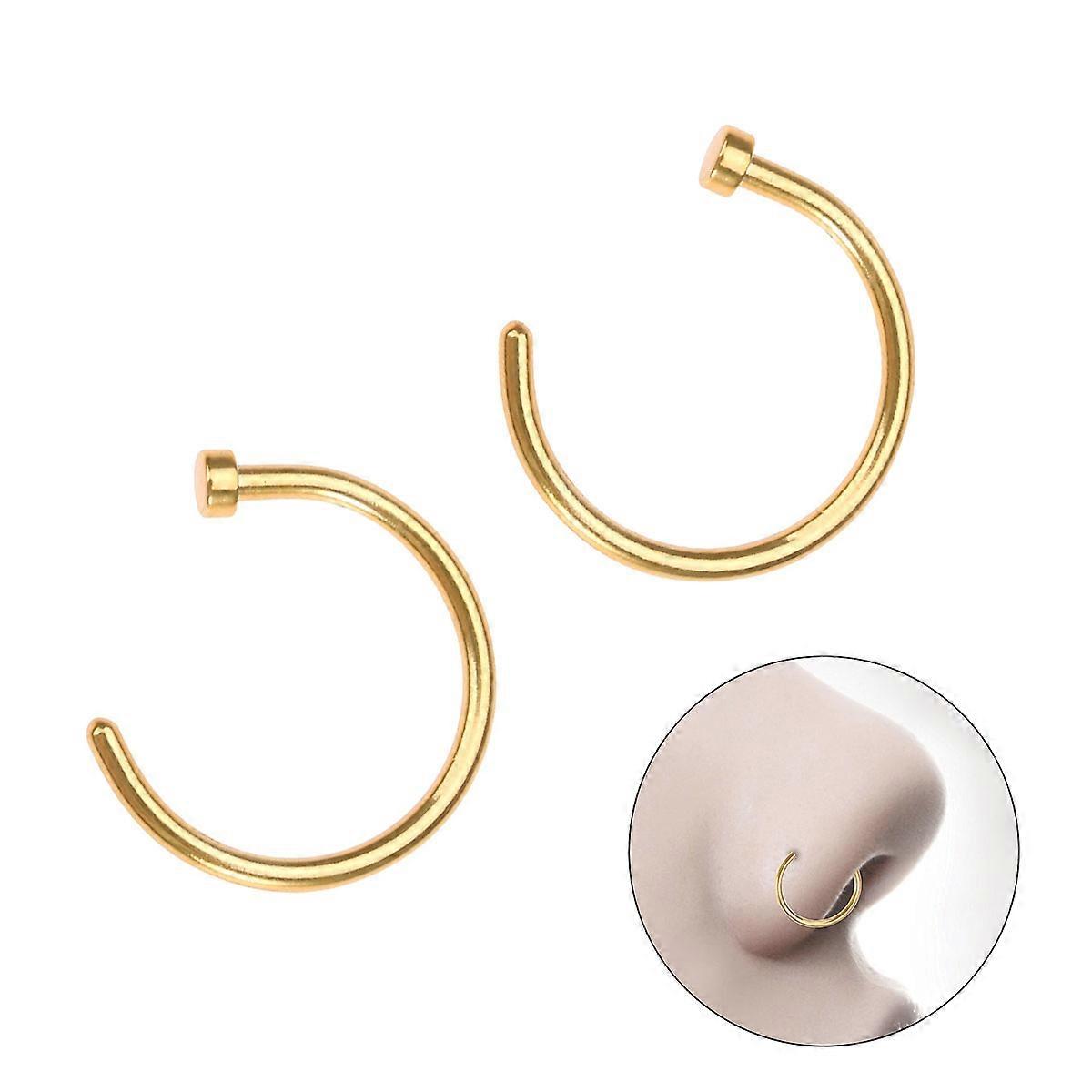 Unisex Titanium Steel Nose Ring, High Polish Finish for Comfortable Wear, Open Design
