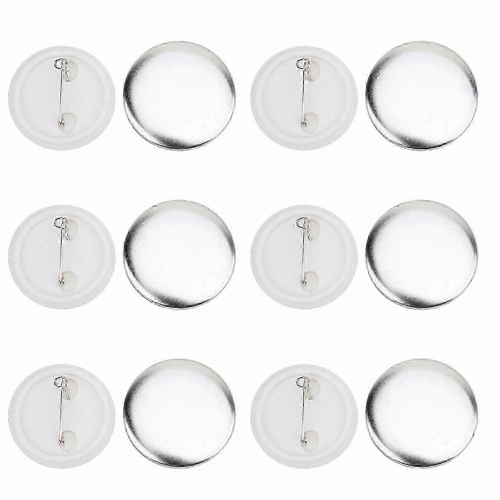 100 Sets 37mm Badge Button Components with Pins for Crafting Projects